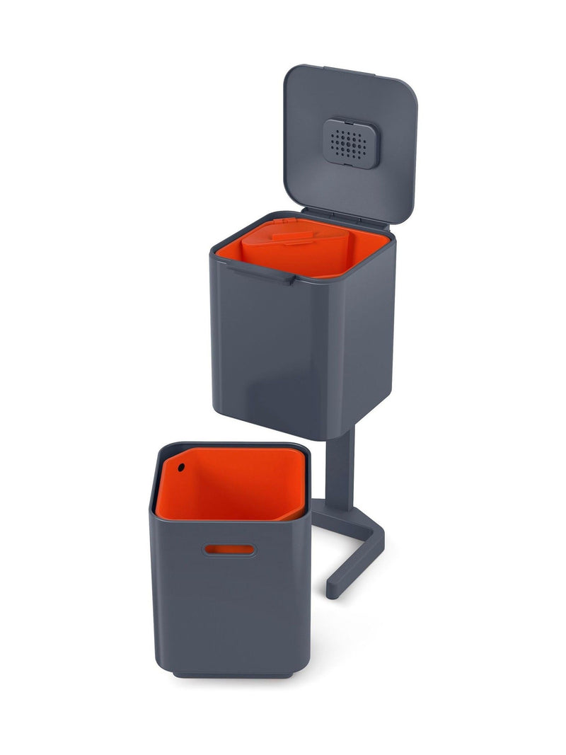 Joseph Joseph Grey Totem Compact 40L waste separation bin, UK version