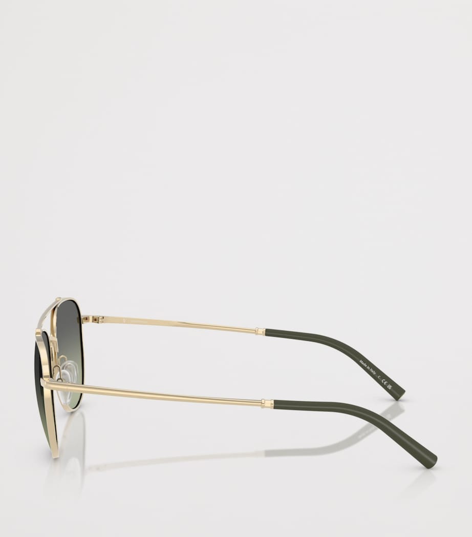 Oliver Peoples R-10 Piloten-Sonnenbrille mit Titanrahmen – britisches Produkt