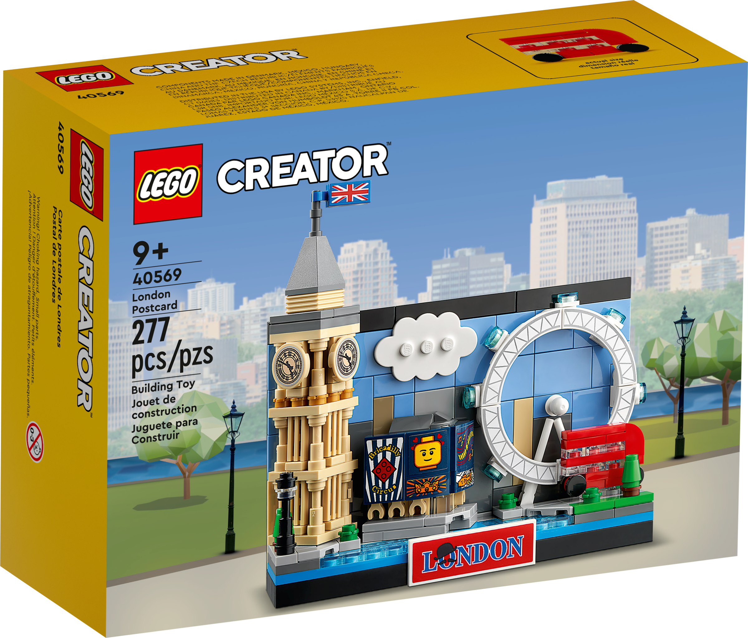 LEGO London Postcard building set 277 pieces, imported from the UK
