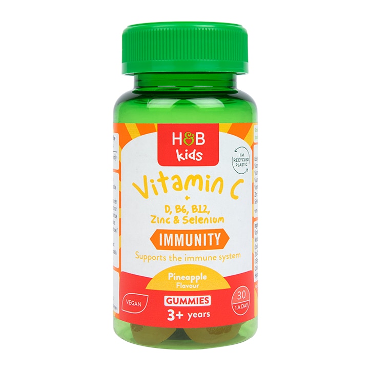 Holland & Barrett Kids Vitamin C Immune Support Pineapple Flavour 30 Gummies GOODS Holland&Barrett   