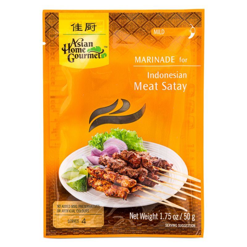 Asian Home Gourmet mild Indonesian meat satay marinade (British brand)
