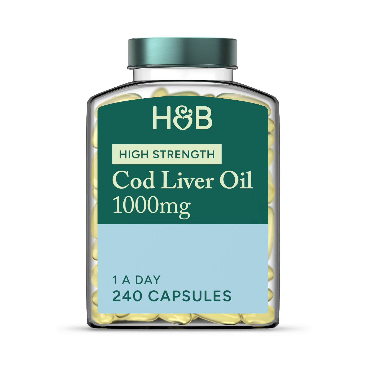 Holland & Barrett cod liver oil 1000mg 240 capsules, UK version