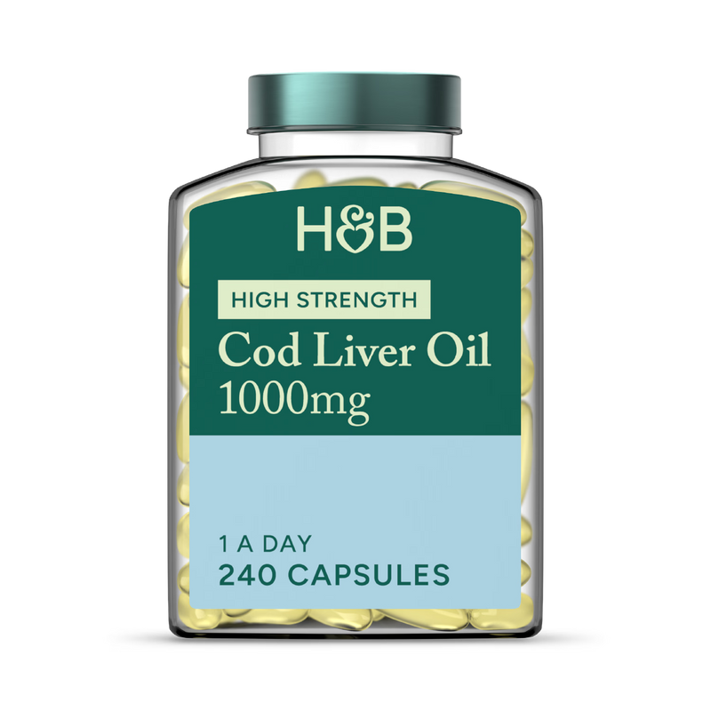 Holland & Barrett cod liver oil 1000mg 240 capsules, UK version