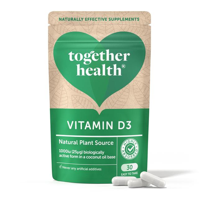 Together Health Vitamin D3 Vegan Capsules   30 per pack