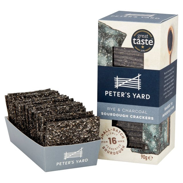 Peter's Yard Rye & Charcoal Sourdough Crackers   90g