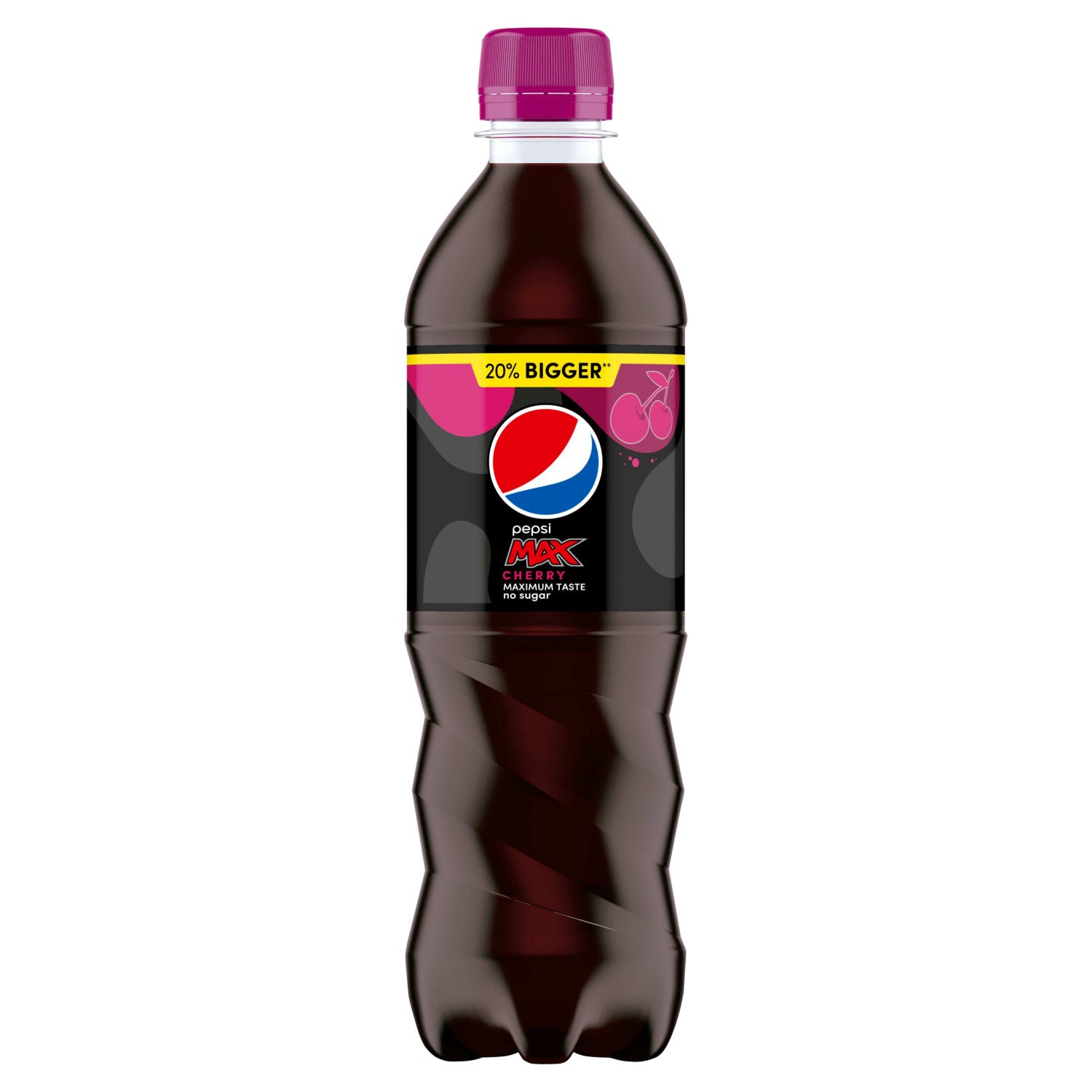 Cola sans sucre Pepsi Max Cerise, version UK