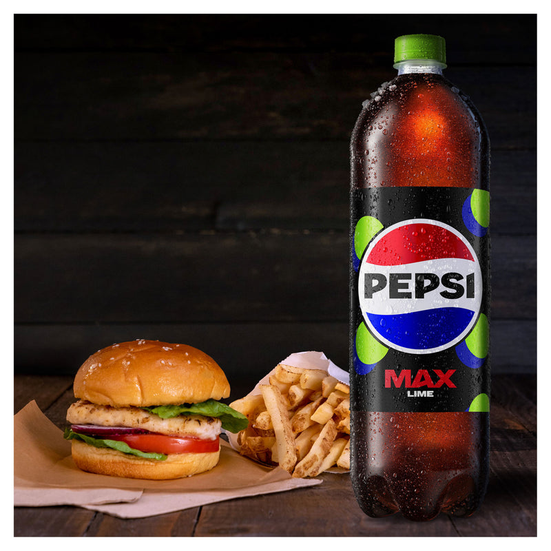 Pepsi Max Lime sugar-free cola 2L, imported from the UK