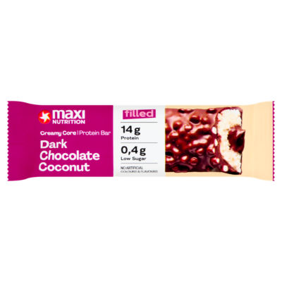 MaxiNutrition protein bar dark chocolate coconut 45g, UK version
