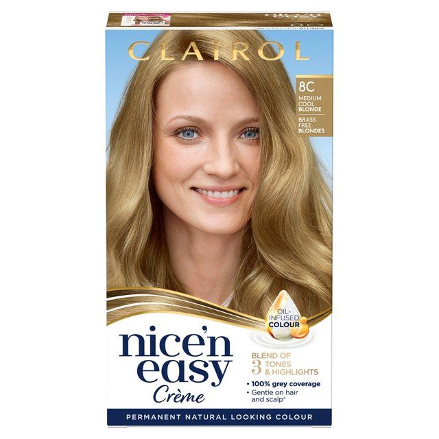 Clairol Nice'n Easy Hair Dye 8C Medium Cool Blonde GOODS M&S   