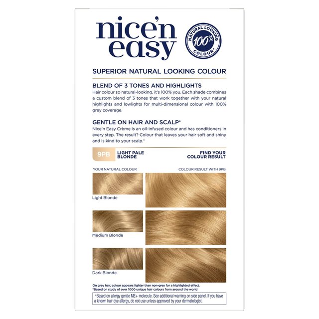 Clairol Nice'n Easy Hair Dye 9PB Light Pale Blonde GOODS M&S   