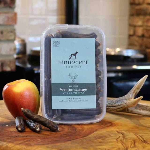 The Innocent Hound Dog Treats Venison Sausages with Chopped Apple   600g