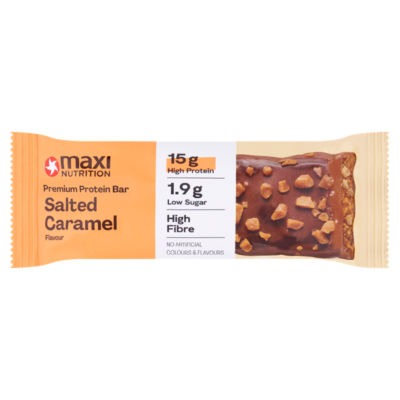 MaxiNutrition Protein Bar Salted Caramel Flavour 45g, imported from the UK
