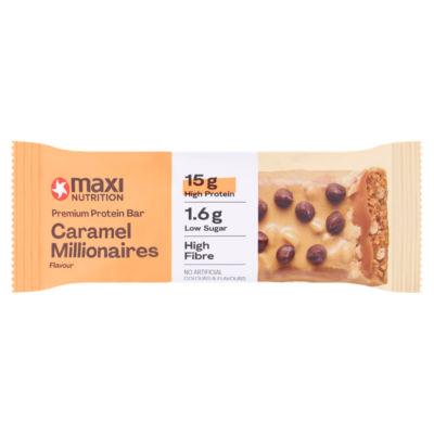 MaxiNutrition protein bar caramel millionaires 45g - British product