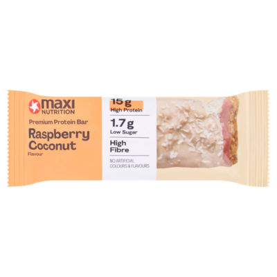 MaxiNutrition protein bar raspberry coconut 45g - British product