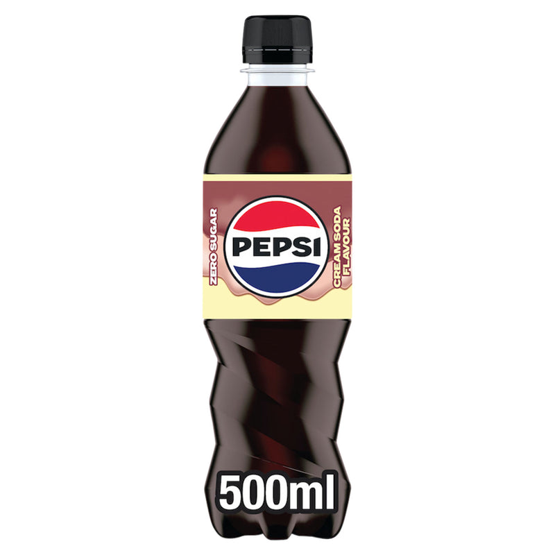 Pepsi Zero Sugar Cream Soda 500ml - British product