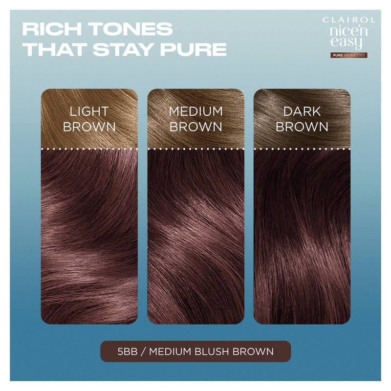Clairol Nice'n Easy 5BB Medium Blush Brown hair dye, UK version