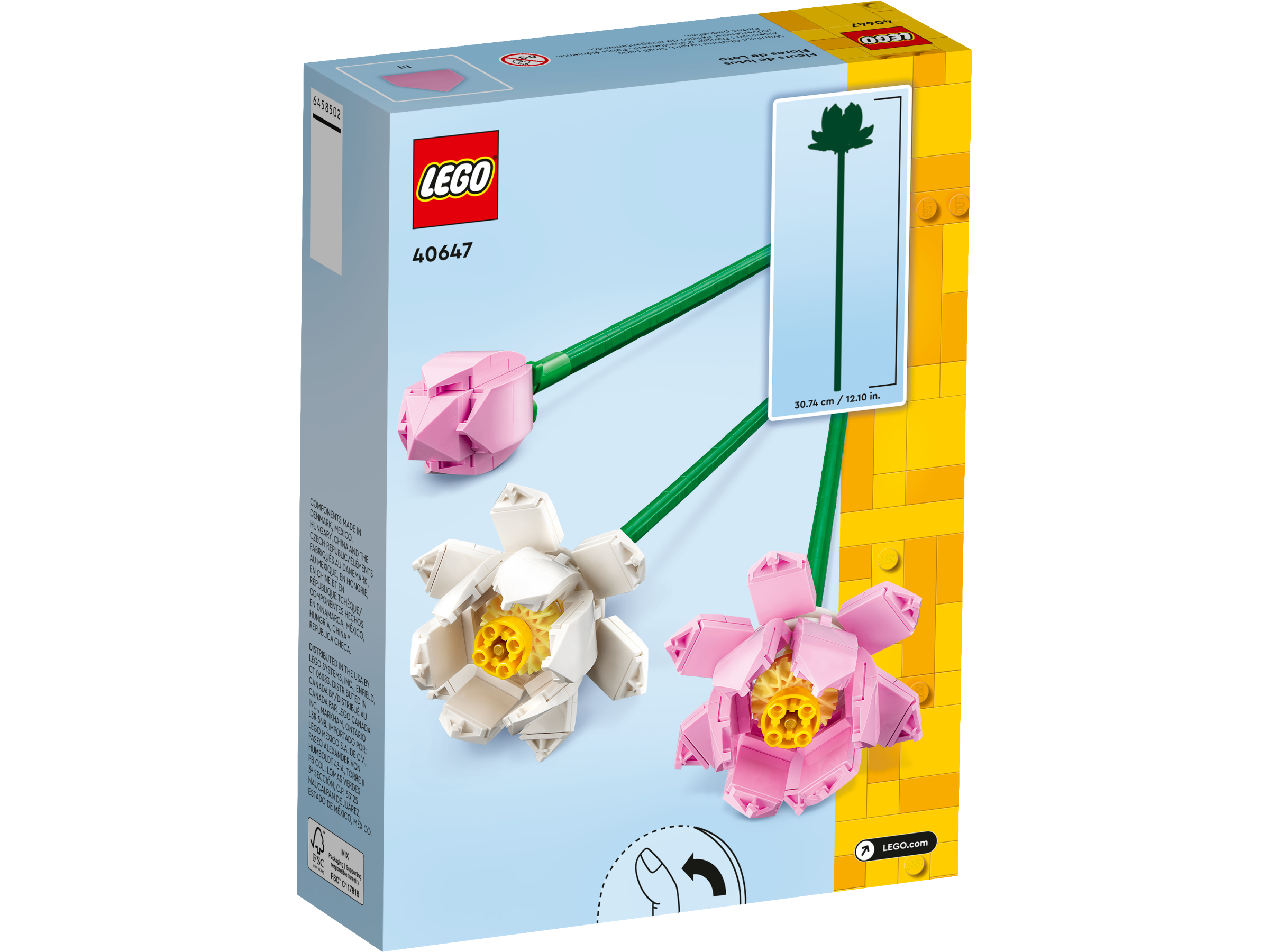 LEGO Lotus Flower model 220 pieces decorative plant, UK version
