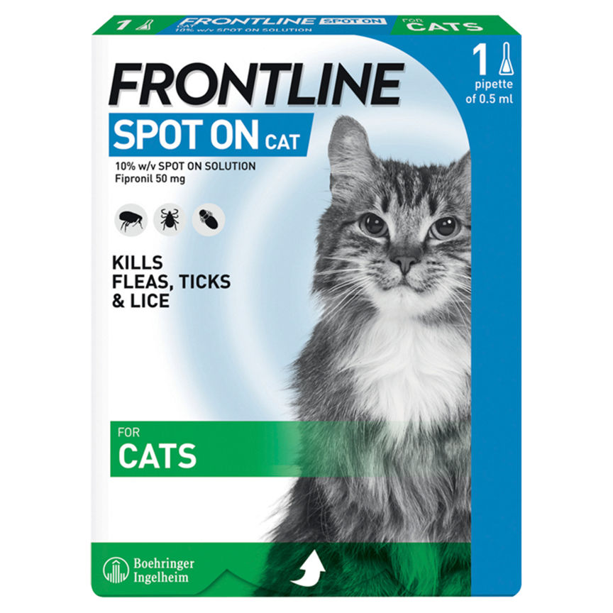 Frontline Spot On Flea & Tick Treatment Cat GOODS ASDA   