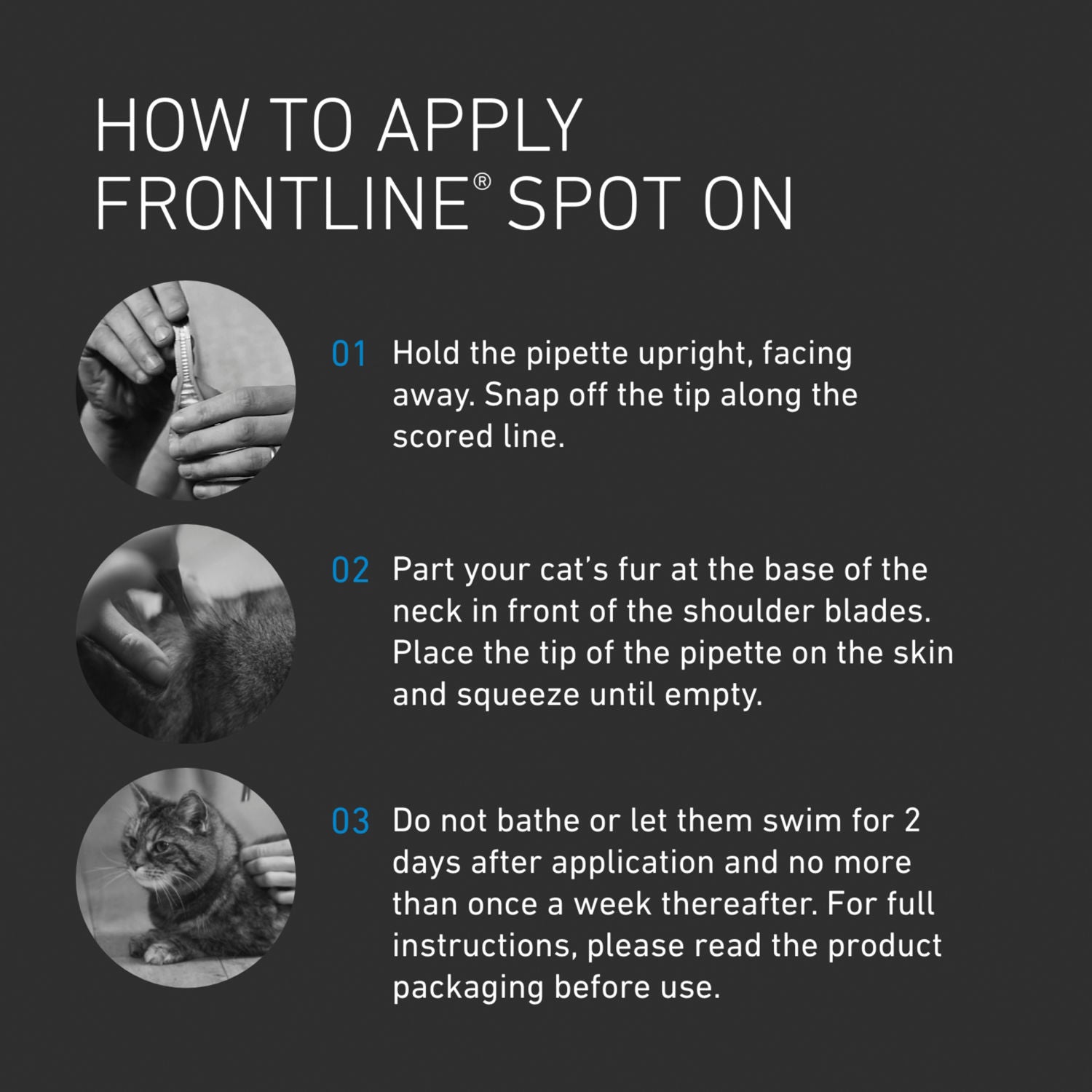 Frontline Spot On cat flea and tick treatment 0.5ml - British product