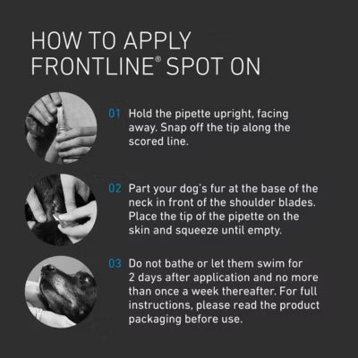 Frontline flea and tick spot on treatment for medium dogs 10-20kg 1.34ml - British product
