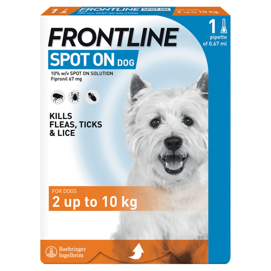 Frontline Spot On Dog 2 up to 10 kg GOODS ASDA   