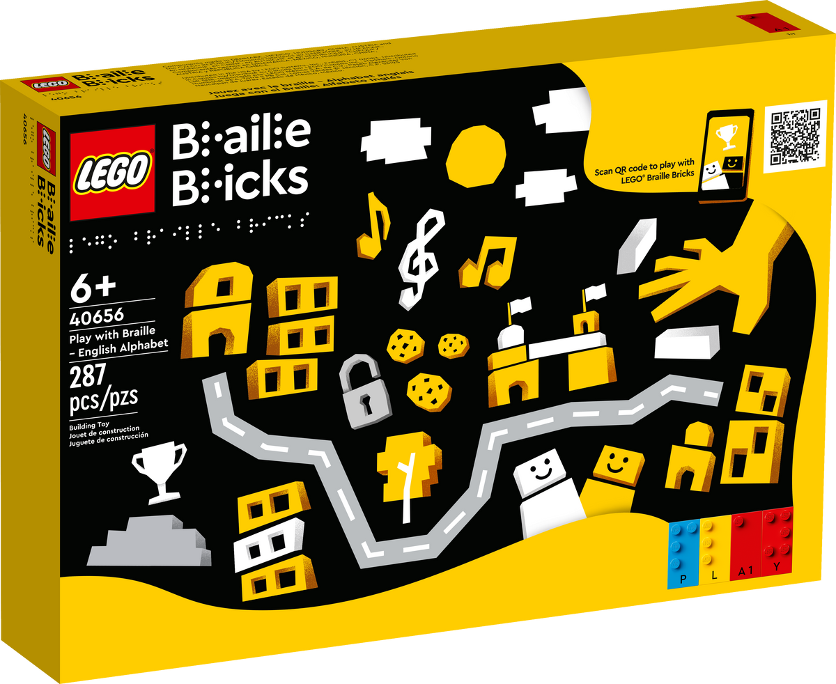 LEGO braille building set English Alphabet 287 Pieces, imported from the UK