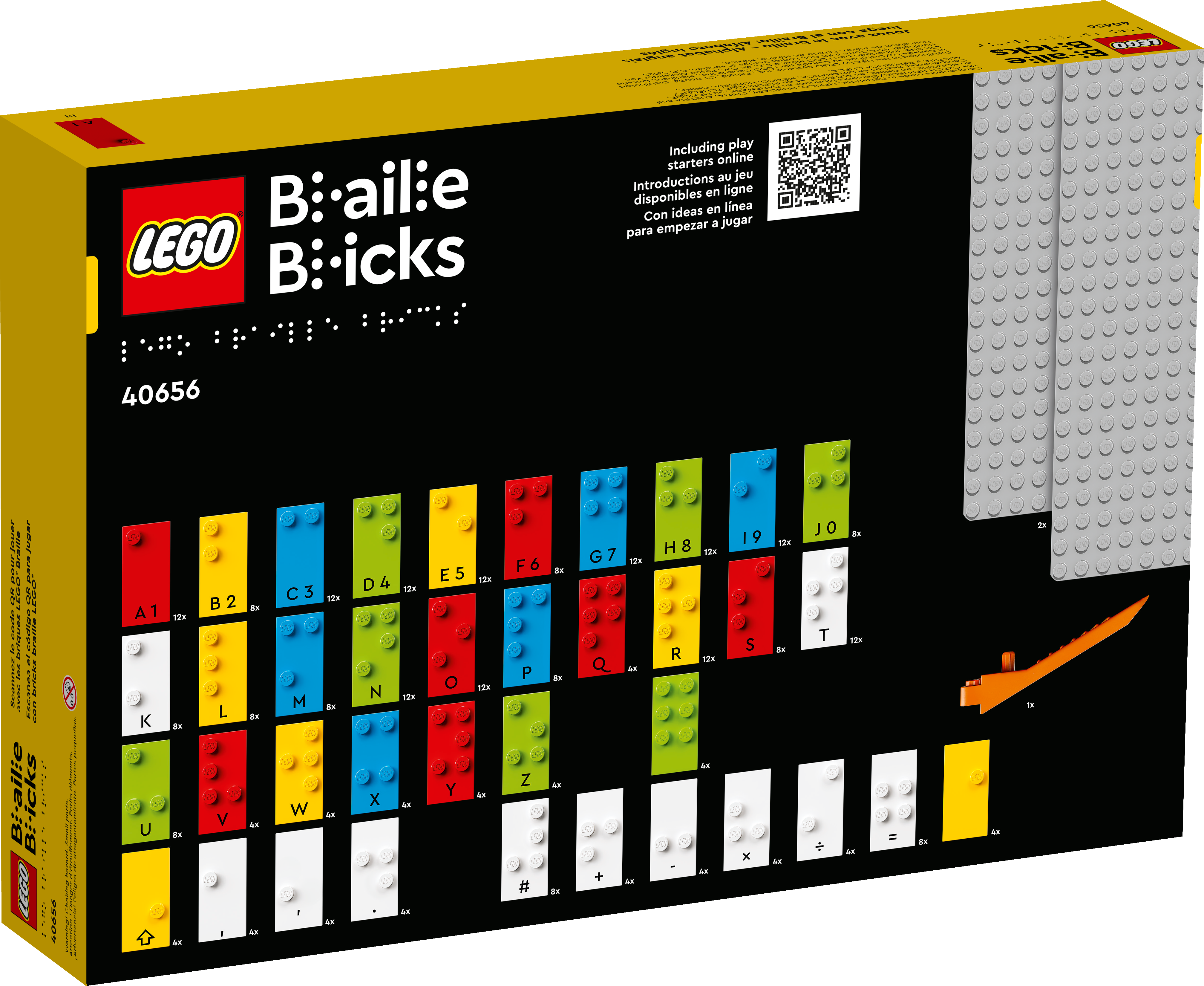 LEGO braille building set English Alphabet 287 Pieces, imported from the UK