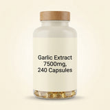 Holland & Barrett garlic supplement 7500mg 240 capsules, imported from the UK