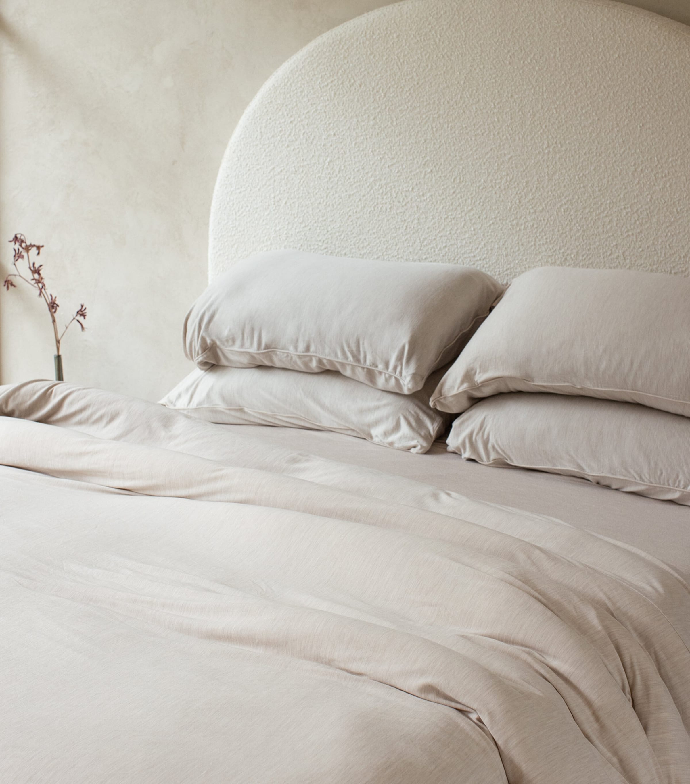 SHLEEP Merino Jersey Super King Duvet Cover (British brand)