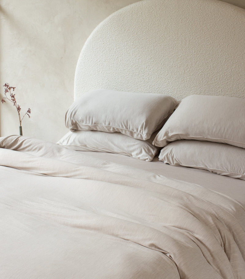 SHLEEP Merino Jersey Super King Duvet Cover (British brand)