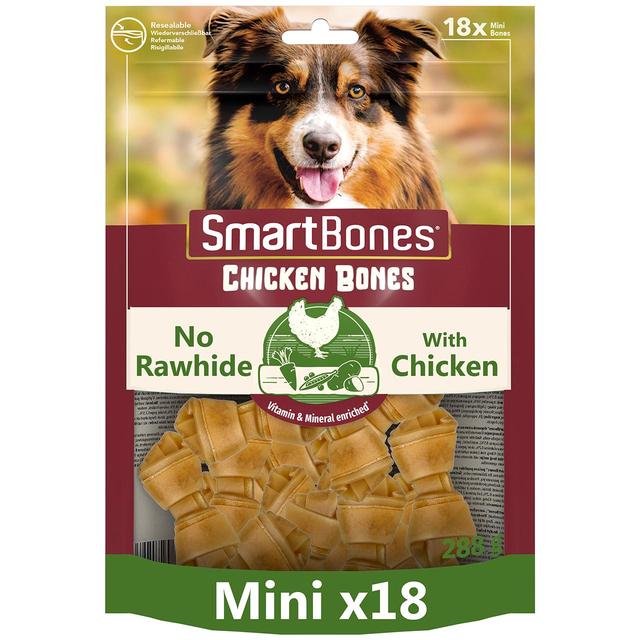 SmartBones Mini Chicken Rawhide Free Bones Dog Treats   288g GOODS M&S   