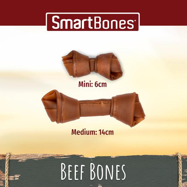 SmartBones 8 Mini Beef Rawhide Free Bones Dog Treats   128g