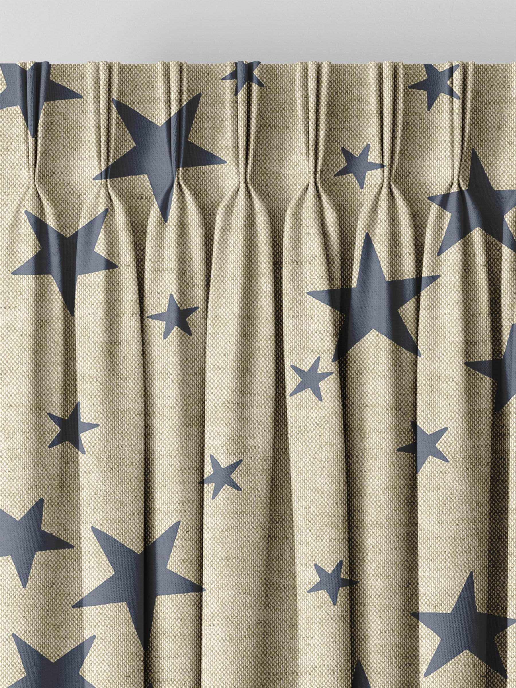 Emily Bond Indigo Blue St Maws made to measure curtains (British brand)