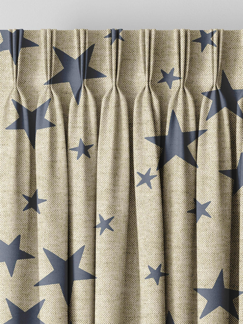 Emily Bond Indigo Blue St Maws made to measure curtains (British brand)