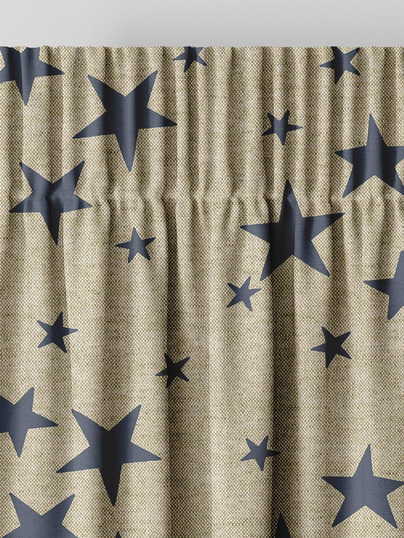Emily Bond Indigo Blue St Maws made to measure curtains (British brand)