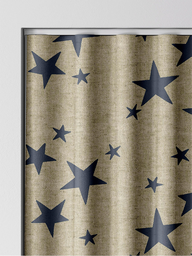 Emily Bond Indigo Blue St Maws made to measure curtains (British brand)
