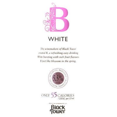 Black Tower B White low alcohol wine 750ml - British product
