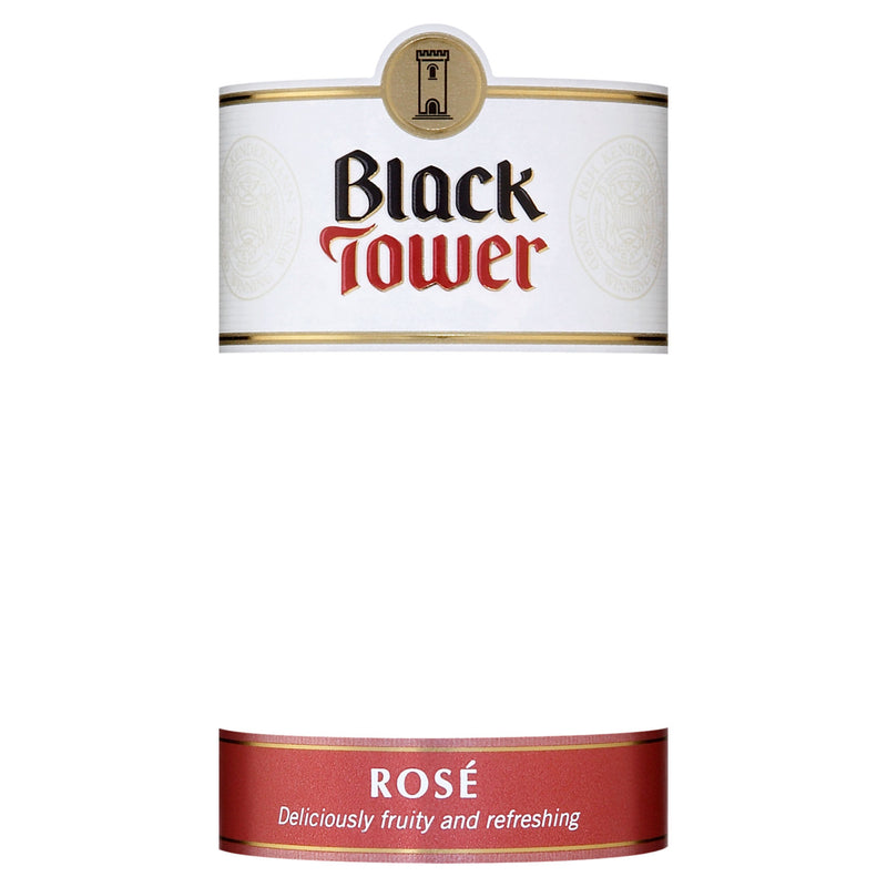 Black Tower Fresh Rosé wine bottle 75cl - British product
