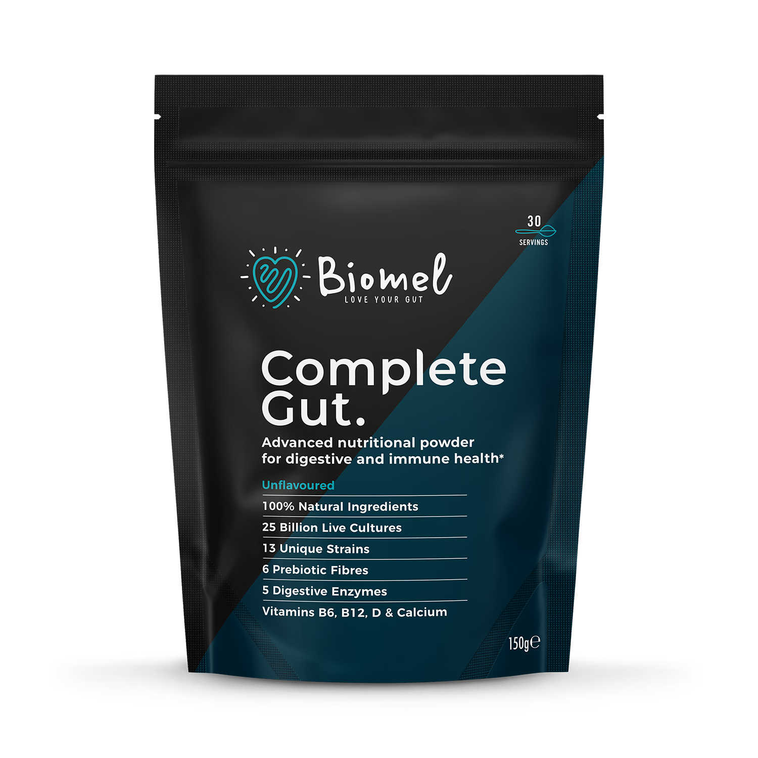 Biomel Complete Gut unflavoured powder 150g - British product