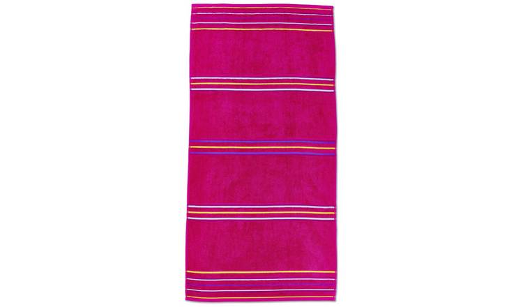Catherine Lansfield beach towel 2 pack pink yellow (British brand)