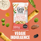 Off The Eaten Path Sour Cream Pea & Bean Sticks Sharing Bag Crisps   100g GOODS M&S   