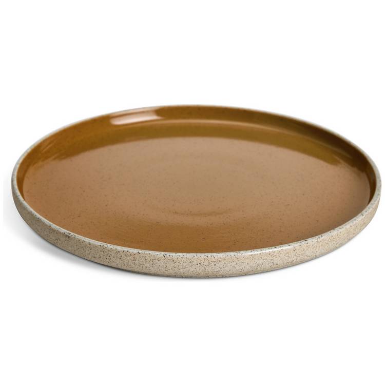 Habitat stoneware dinner set with caramel glaze and raw edge - British product