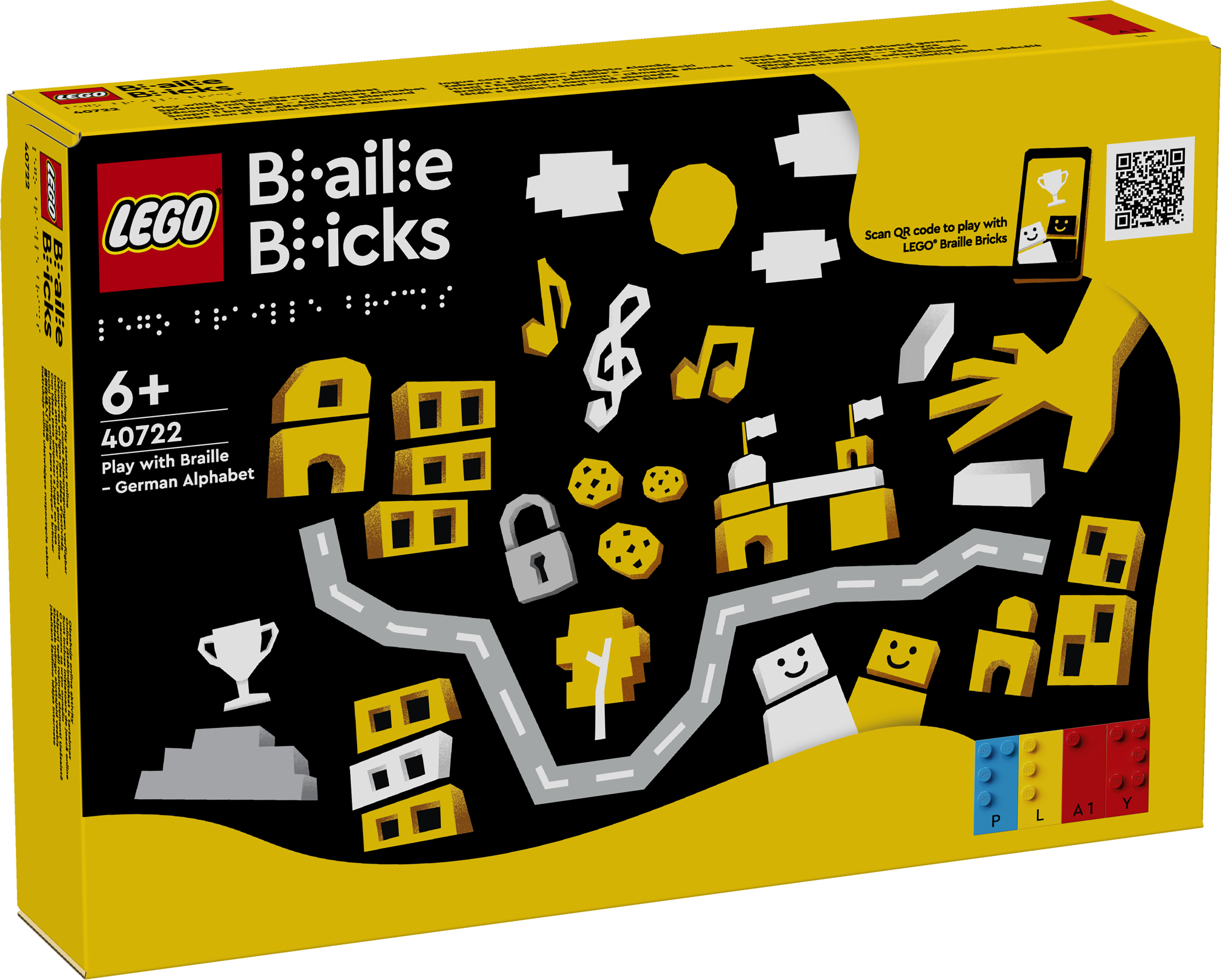 LEGO Play Braille German Alphabet set 287 pieces, imported from the UK