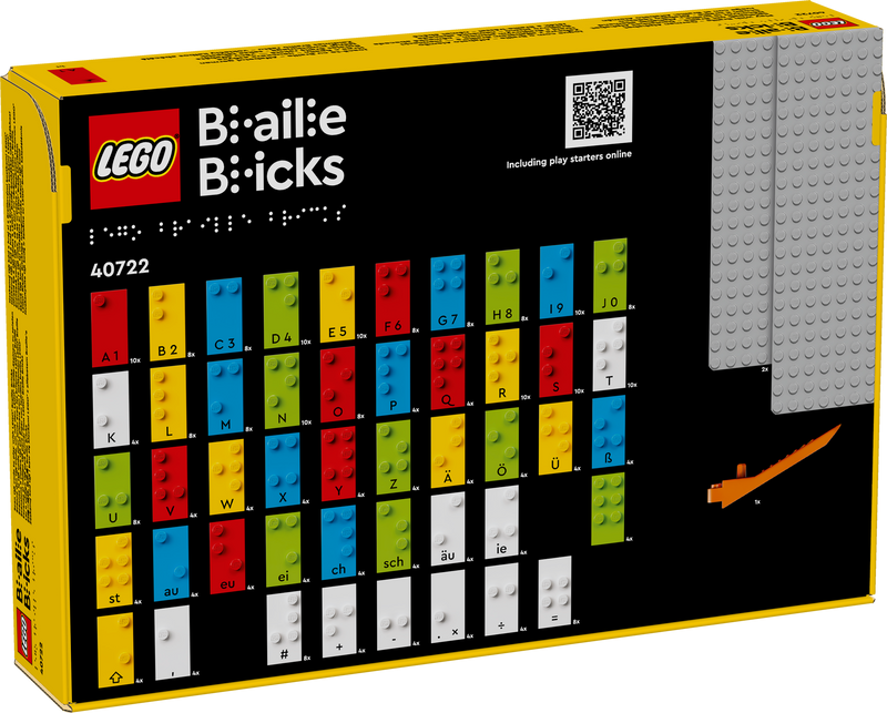 LEGO Play Braille German Alphabet set 287 pieces, imported from the UK