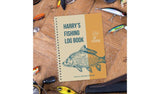 Personalised A5 fishing log book with custom name, imported from the UK