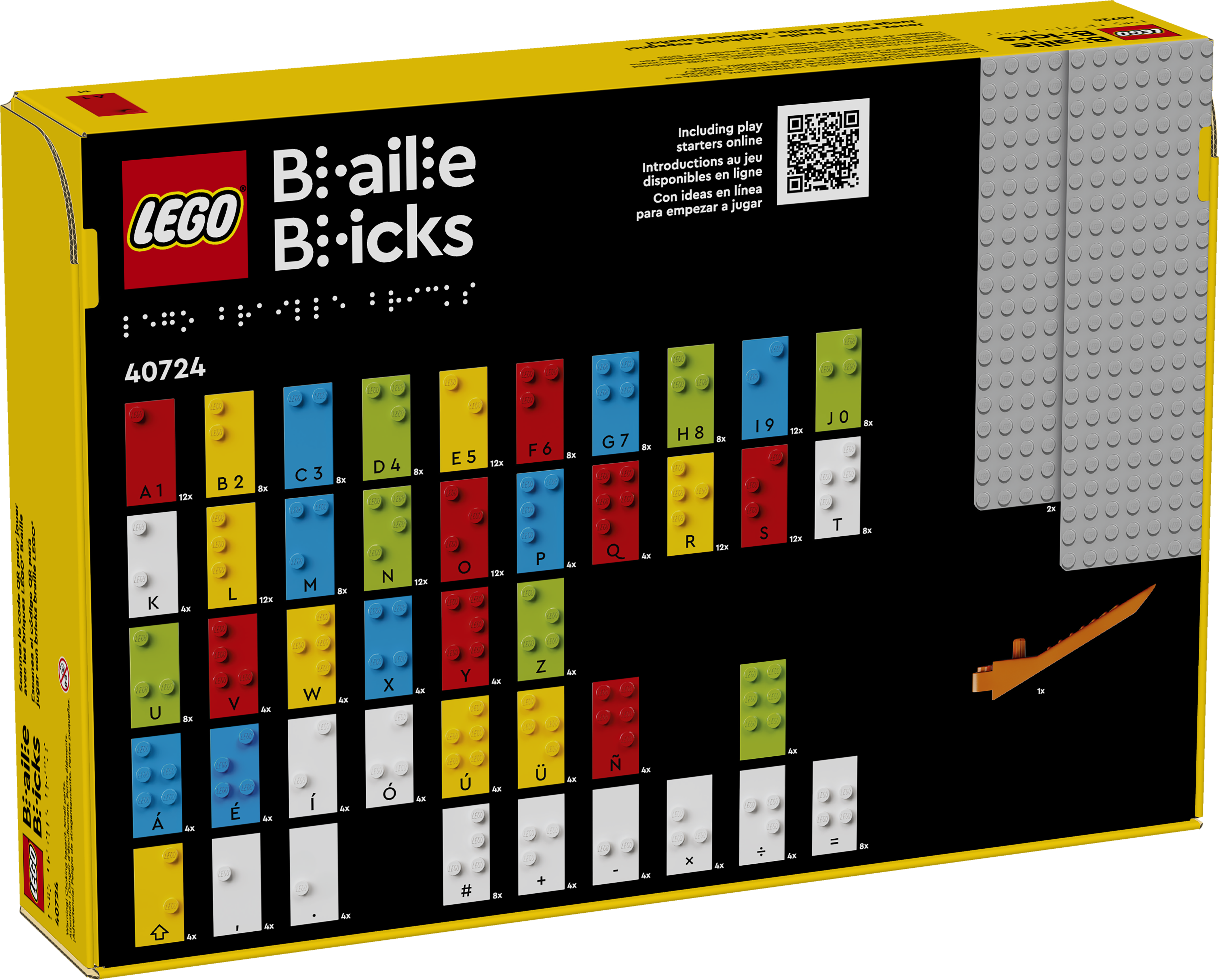 LEGO Spanish Alphabet Braille set 287 pieces, imported from the UK