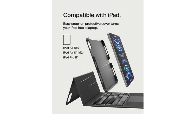 Belkin black Folio Keyboard Case for iPad Air/Pro 11 - British product