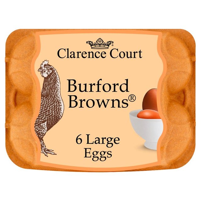 Clarence Court Burford Brown Large Free Range Eggs   6 per pack GOODS M&S   