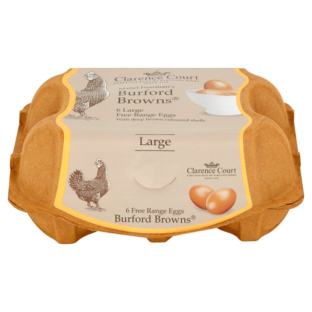 Clarence Court Burford Brown Large Free Range Eggs   6 per pack GOODS M&S   