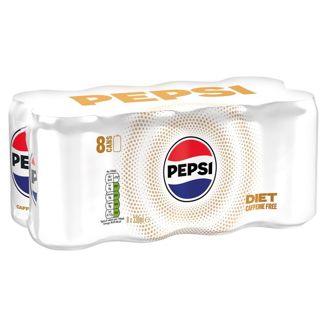 Pepsi Diet Caffeine Free   8 x 330ml GOODS M&S   